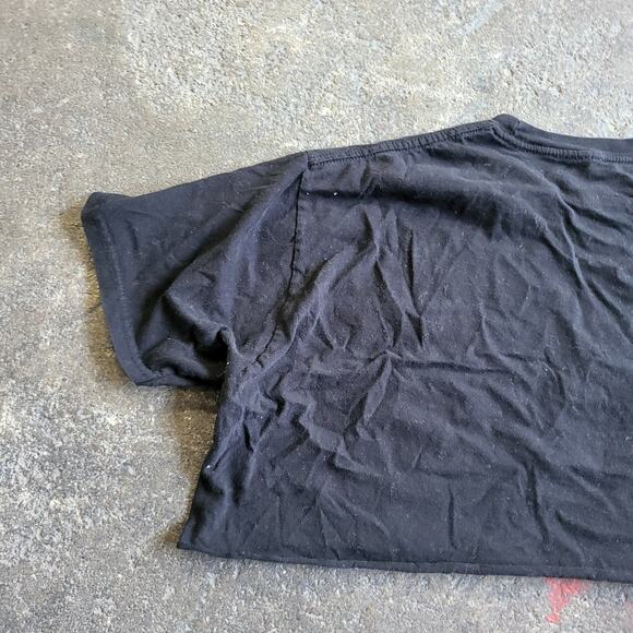 Cobra Kai Cropped T Shirt Size L Black Snake Summer Y2K Beach Gym Workout - Picture 5 of 9